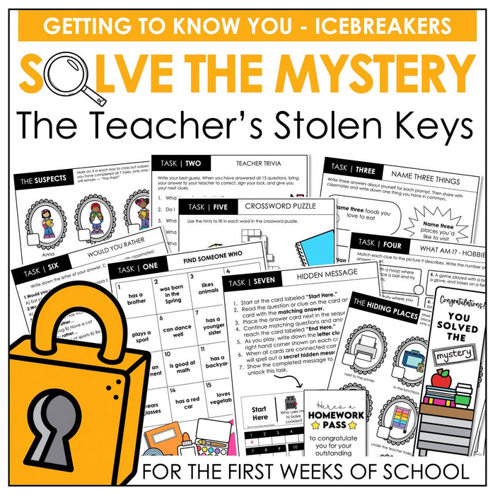 Icebreaker Escape Room – ESL/ELL Back to School Getting to Know You Activity - Hot Chocolate Teachables