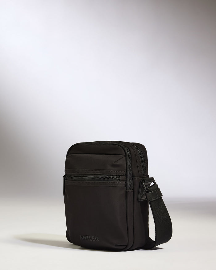 a black bag with a strap