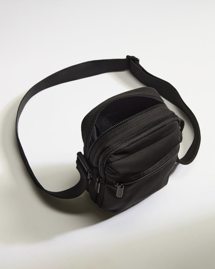 a black bag with a strap