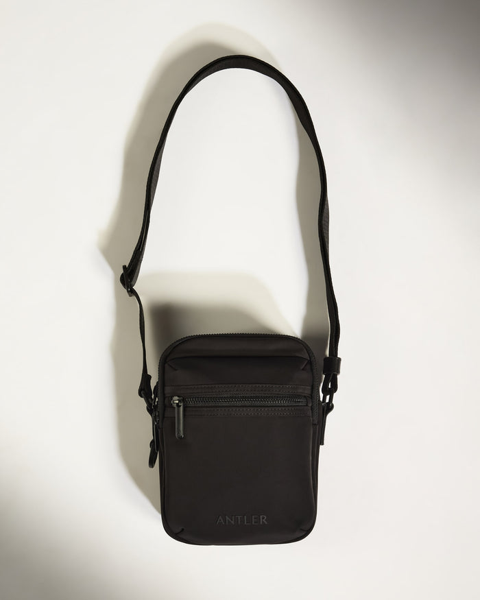 a black bag with a strap