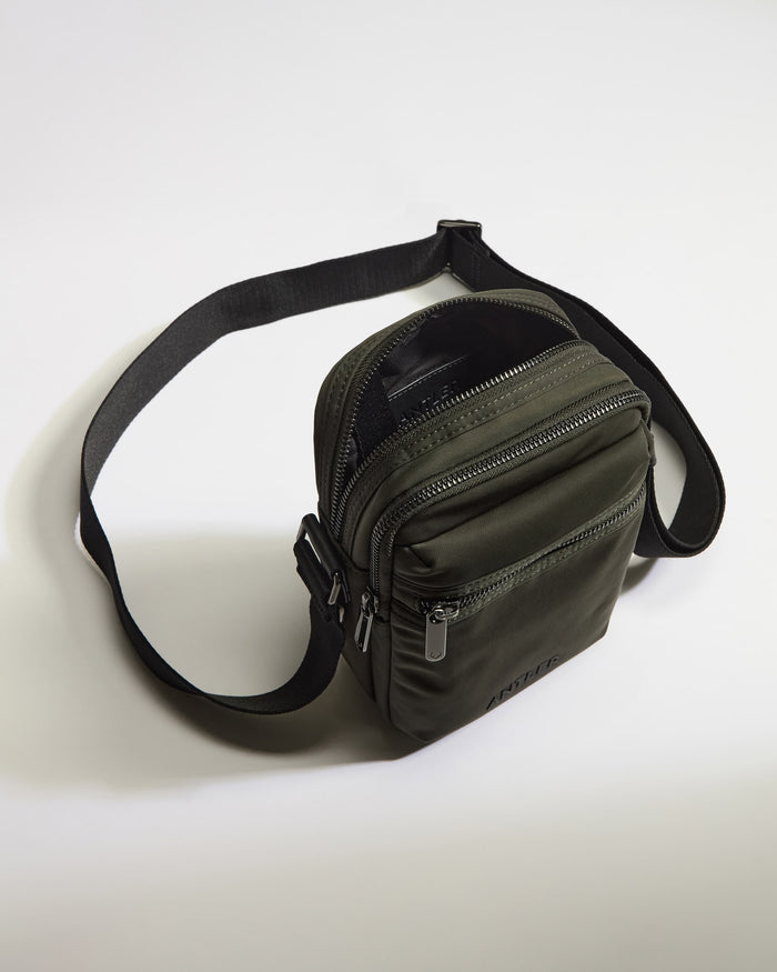 a black bag with a strap