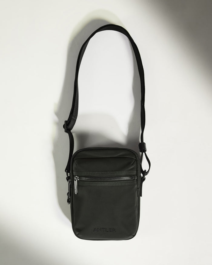 a black bag with a strap