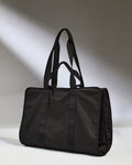 a black bag with straps