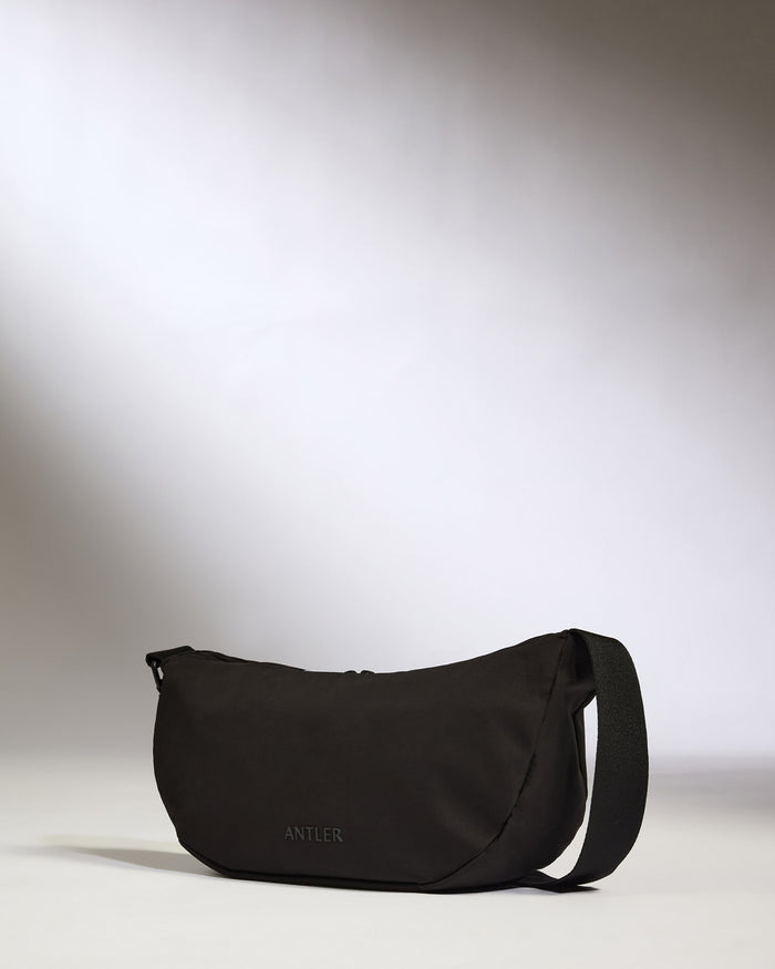 a black bag on a white background