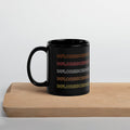 Inflorescence (Multicolor) Botanical Science Black Glossy Mug