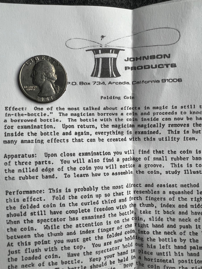 Johnson Folding Coin