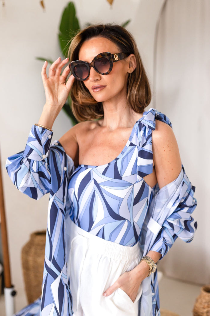 Ladies Blue Riviera Muse Swimsuit