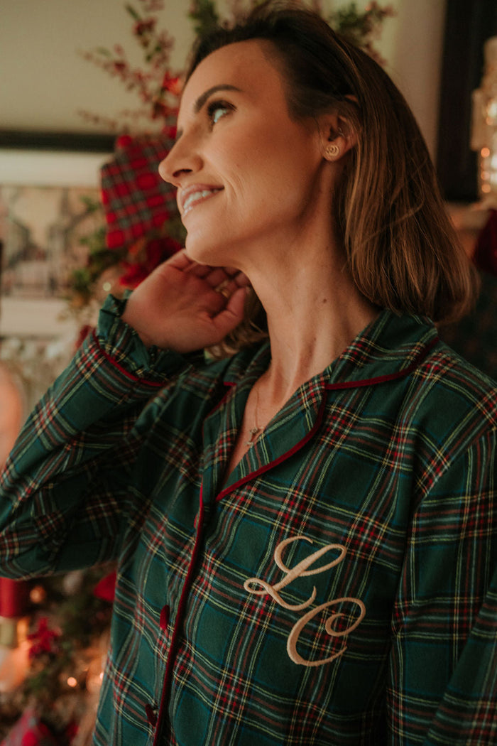 Ladies Emerald Tartan Pyjamas