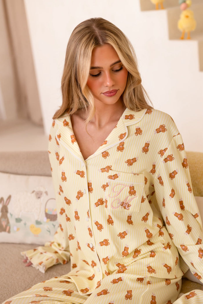 Ladies Lemon Roux Bear Pyjamas