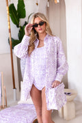 Ladies Lilac Personalised Capri Beach shirt