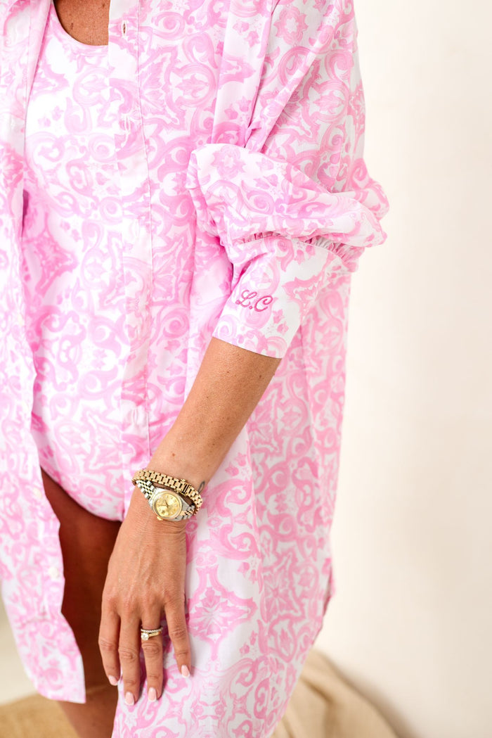 Ladies Pink Capri Overshirt