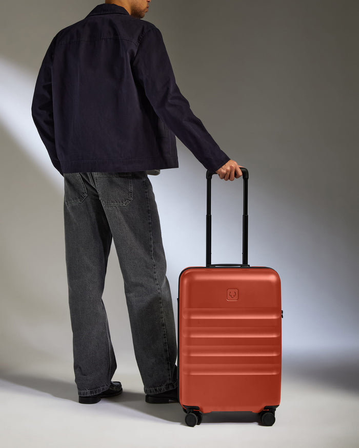 a man with a suitcase