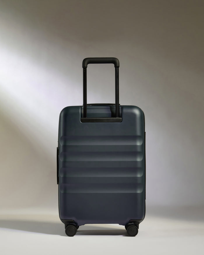 a suitcase with handle on wheels