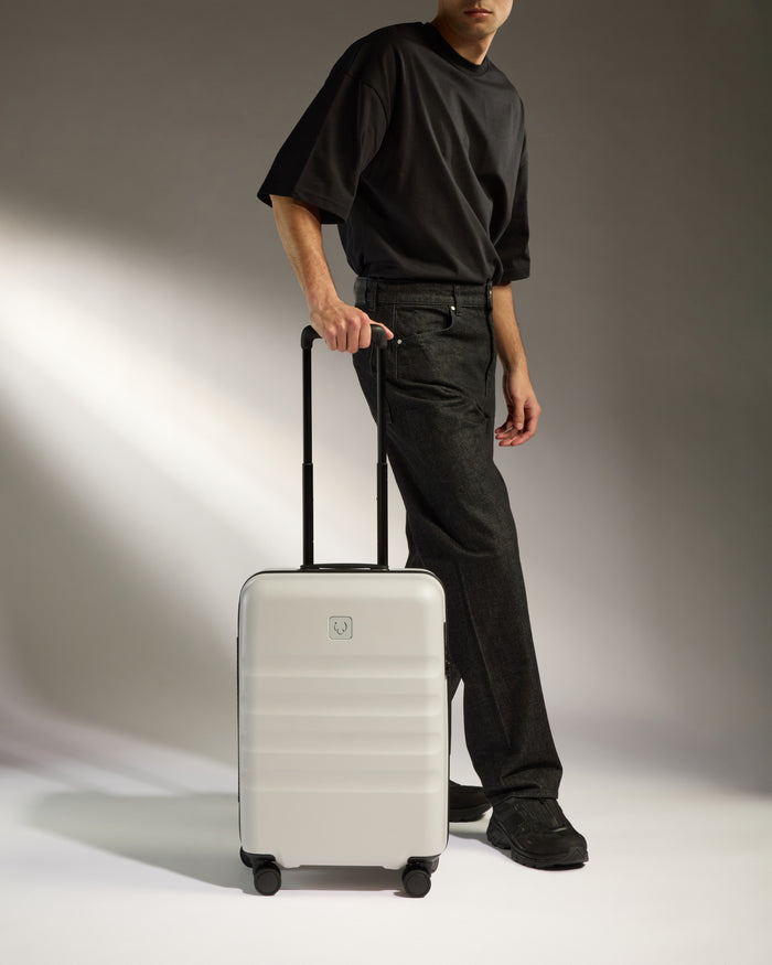a man with a suitcase