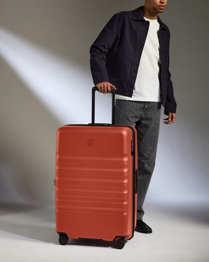 a man with a suitcase