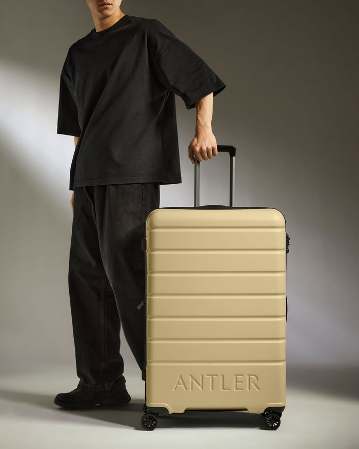 a man with a suitcase