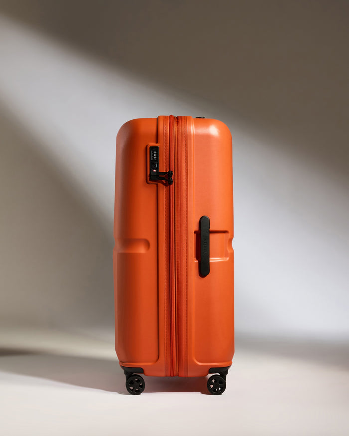 a suitcase with wheels and handle
