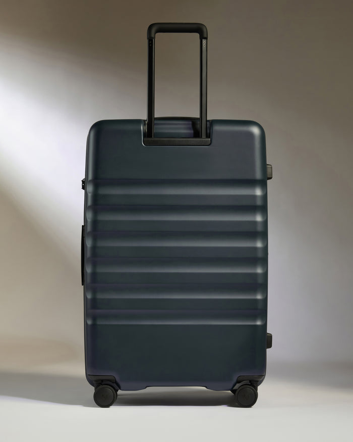a suitcase with wheels on it