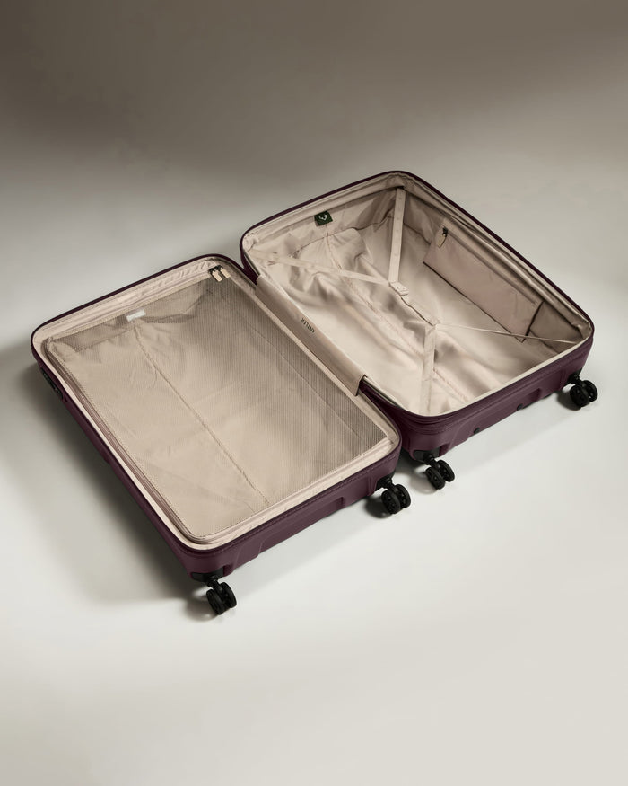 a suitcase with wheels and empty space
