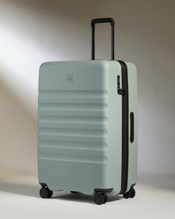 a suitcase with wheels on it