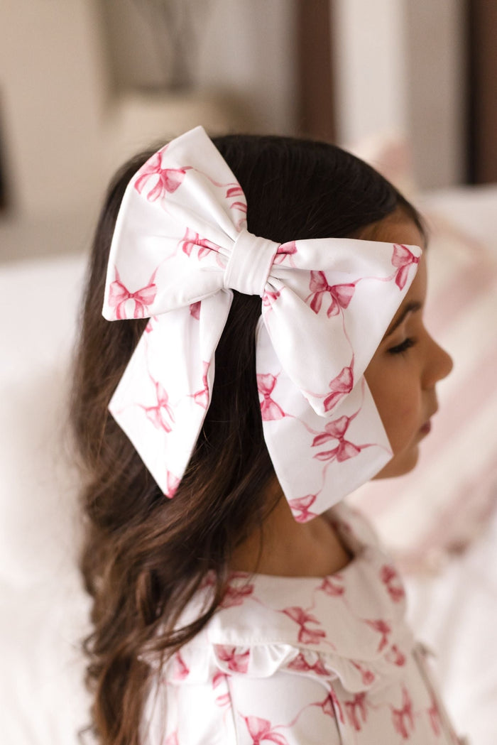 Large Pink Bow Print Hairbow
