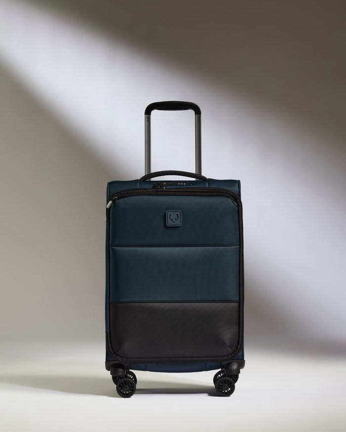a suitcase with wheels and handle