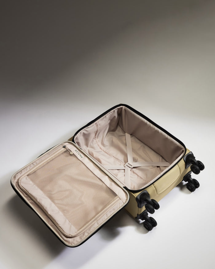 a suitcase with wheels on it