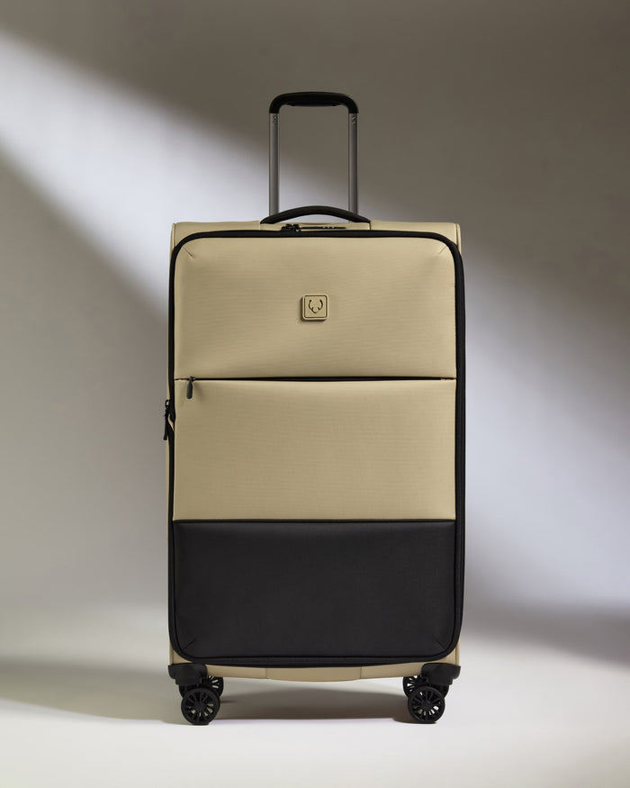 a suitcase with wheels and handle