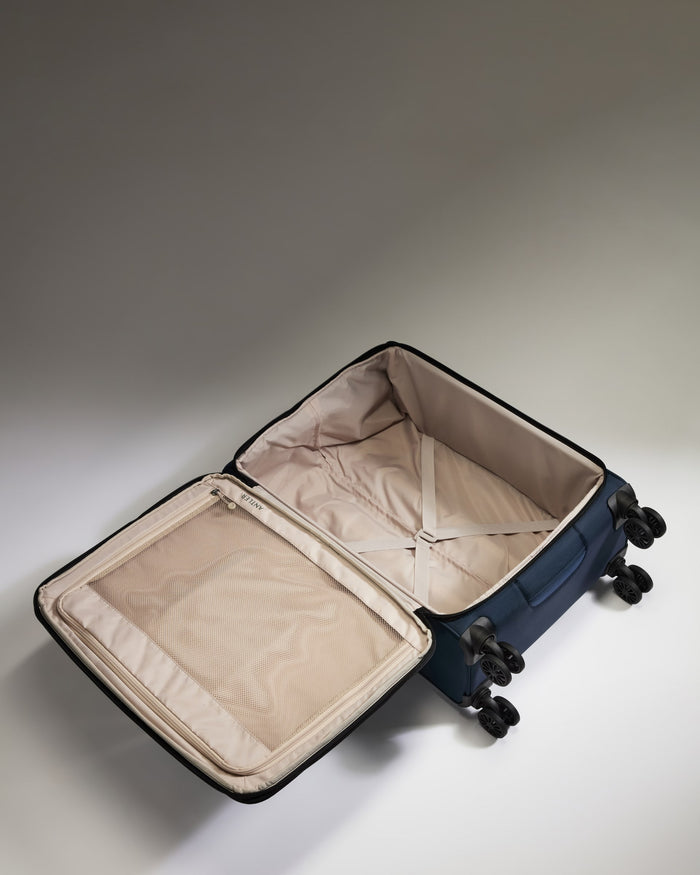 a suitcase with wheels on it