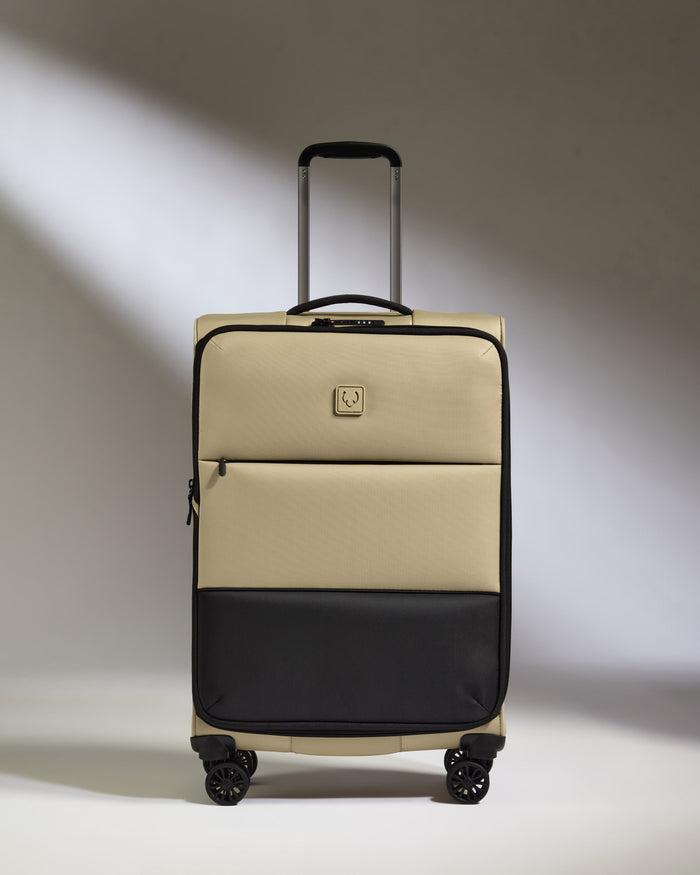 a suitcase with wheels and handle