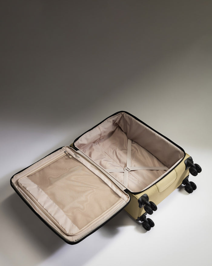 a suitcase with wheels on it