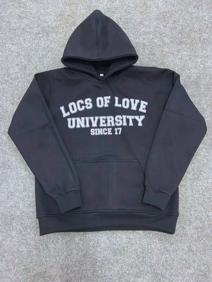 LOCS OF LOVE UNIVERSITY Satin-Lined Hoodie