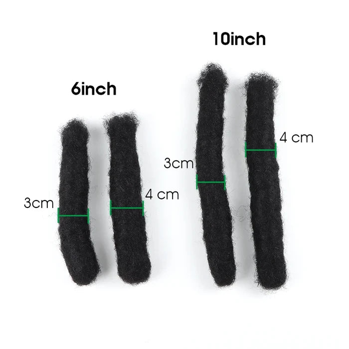 Locsoflove Handmade 3cm/4cm Human Hair Wick Locs Dreadlocks Freadlocks Extension Wholesale Factory Price