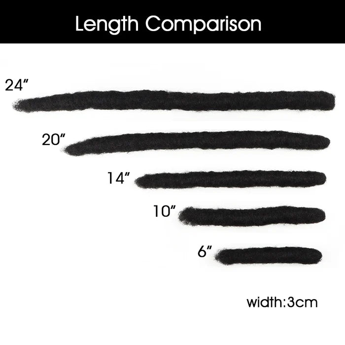 Locsoflove Handmade 3cm/4cm Human Hair Wick Locs Dreadlocks Freadlocks Extension Wholesale Factory Price