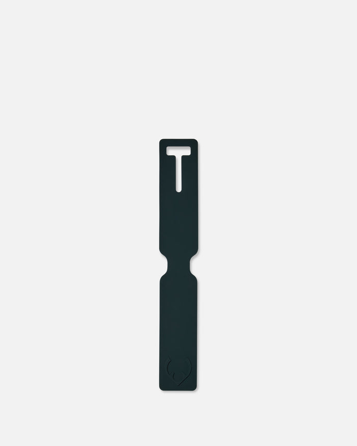 a black rectangular object with a hole in the middle