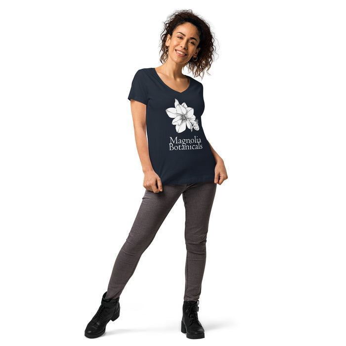 Magnolia Botanicals Women's V Neck T Shirt