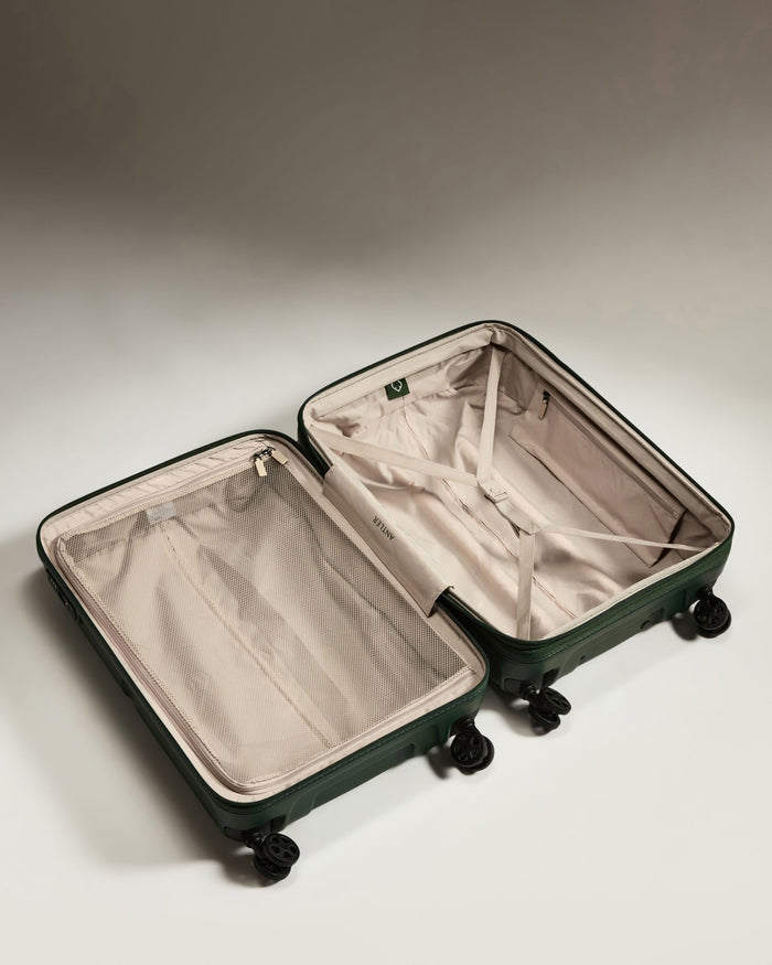 a suitcase with wheels on it