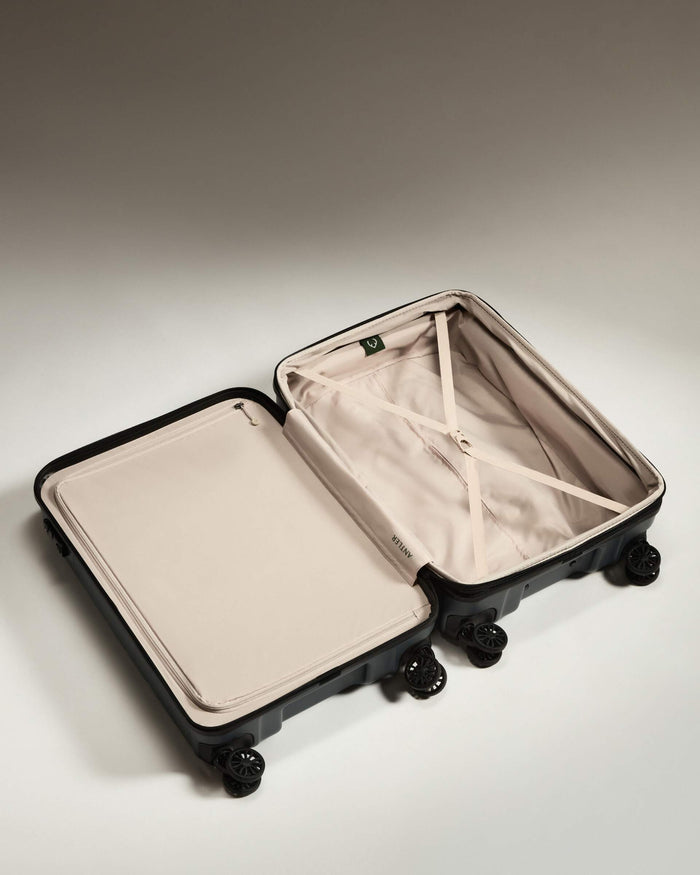 a suitcase with wheels on it