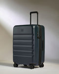 a suitcase with wheels on it