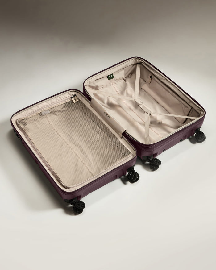 a suitcase with wheels and empty space