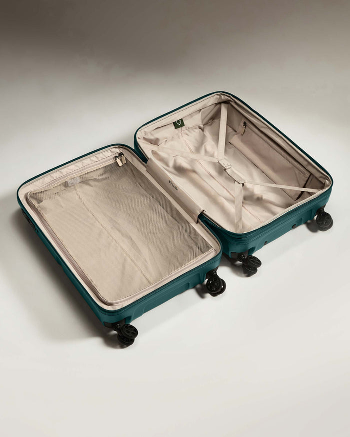 a suitcase with wheels on it