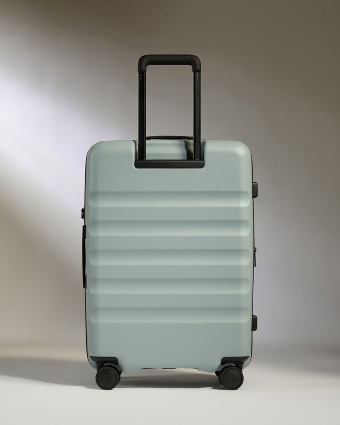 a suitcase with handle on wheels