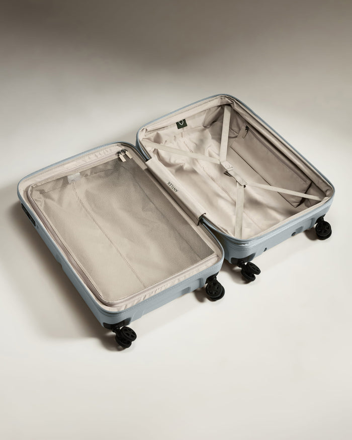 a suitcase with wheels on it