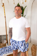 Mens Blue Personalised Riviera Muse Swimshorts