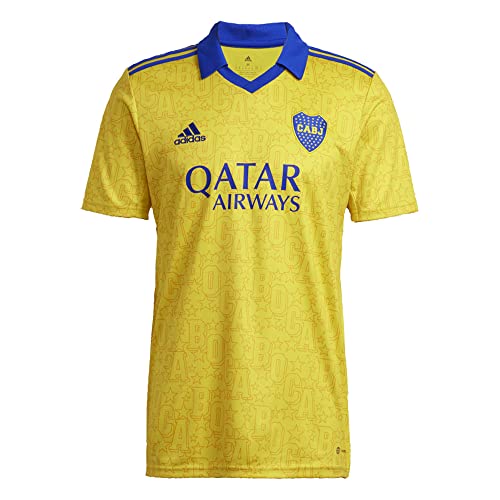 Adidas Mens Boca 3 Jsy Short Sleeve Jersey, Yellow