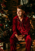 Mens Red Luxe Pyjamas