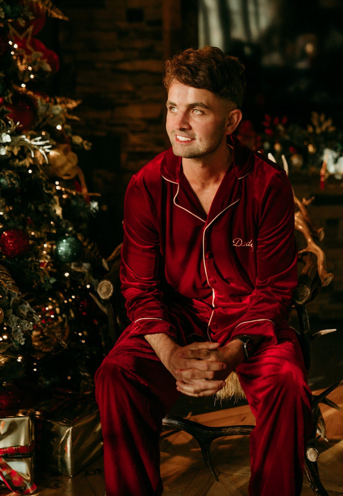 Mens Red Luxe Pyjamas