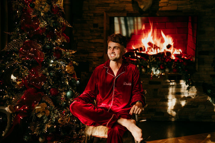 Mens Red Luxe Pyjamas