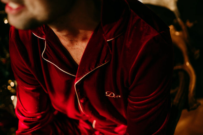 Mens Red Luxe Pyjamas