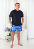 Mens Zig Zag Print Swimshorts